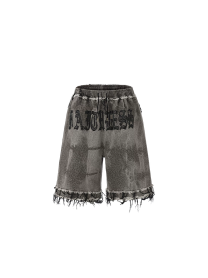 Punk Grunge Distressed Denim Shorts