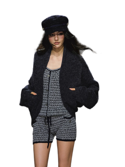 Gestreiftes Woll-Jumpsuit-Set