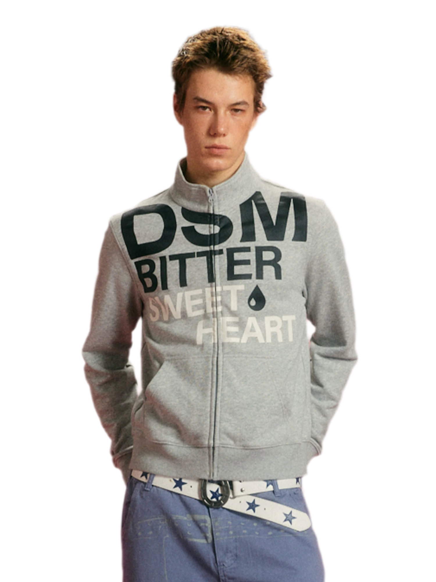 Terry Slim-Fit Stand-Collar Zip Sweatshirt