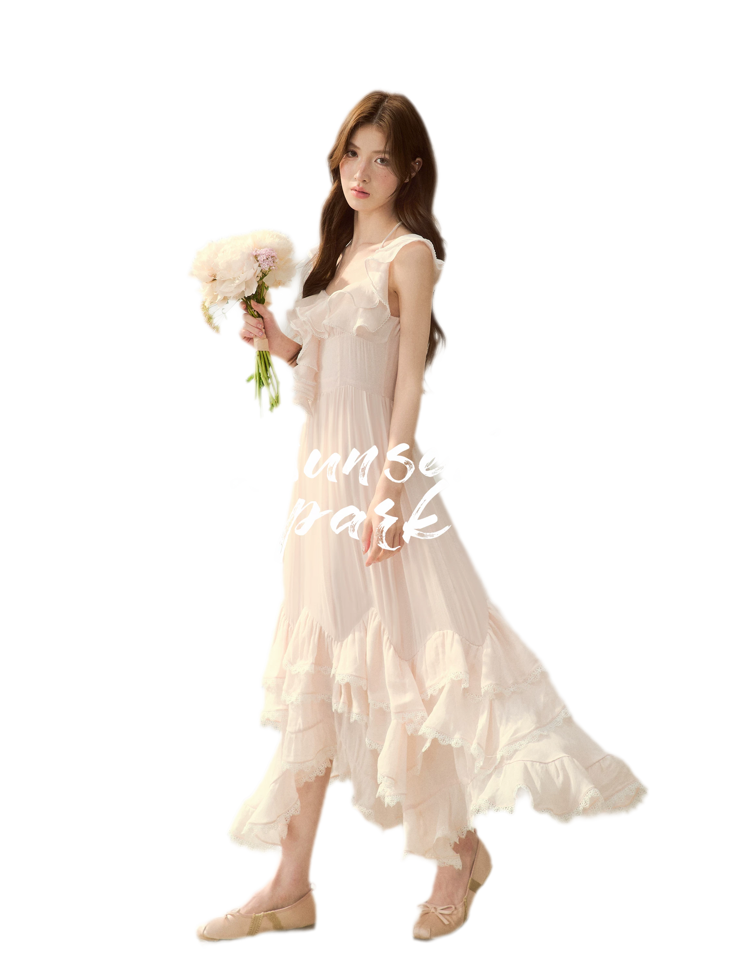 Soft Drape Ruffle Dress