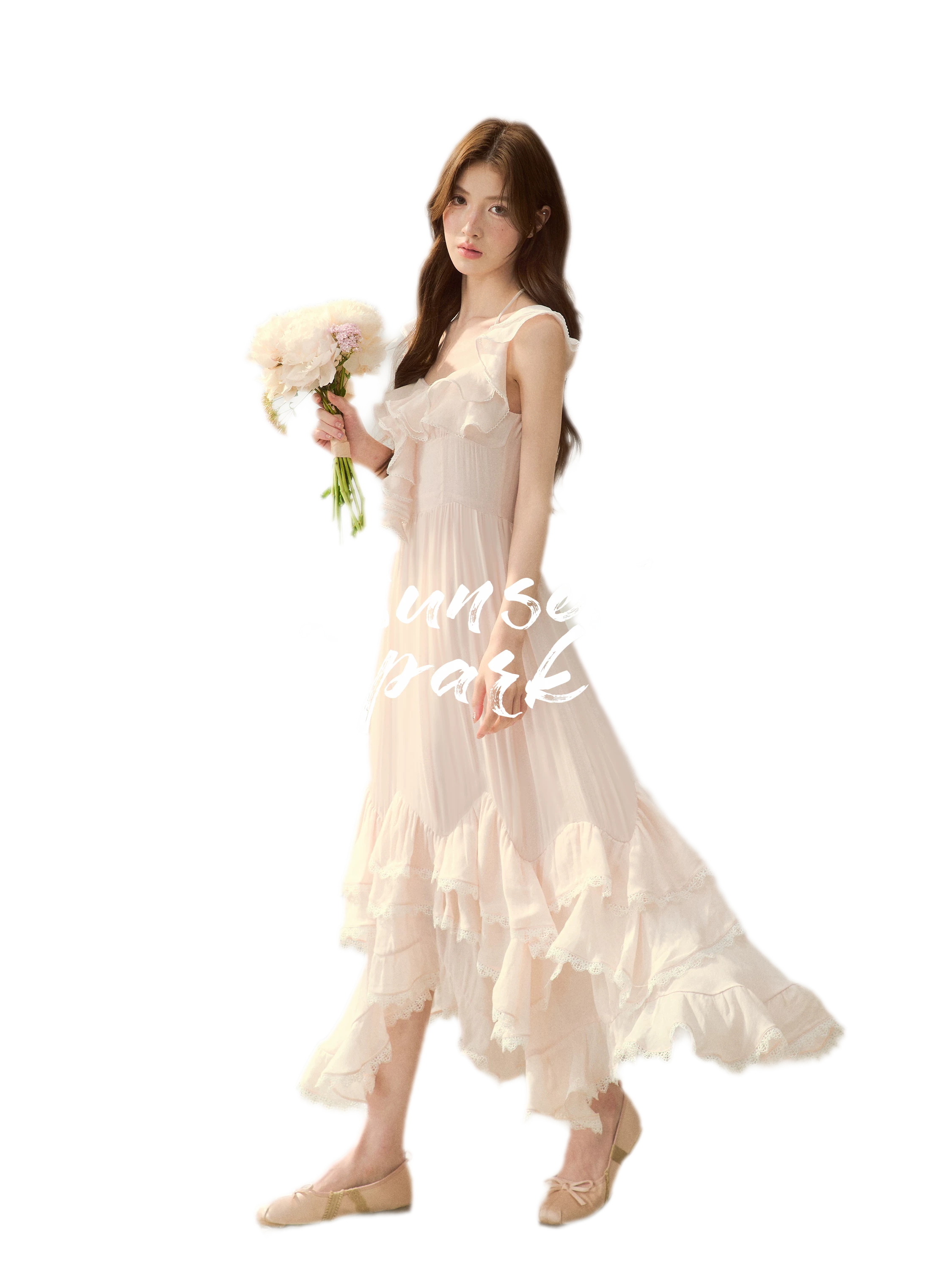 Soft Drape Ruffle Dress