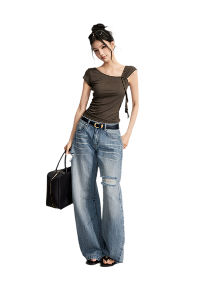 Draped Asymmetric Tee
