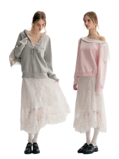 Layered Lace A-Line Skirt