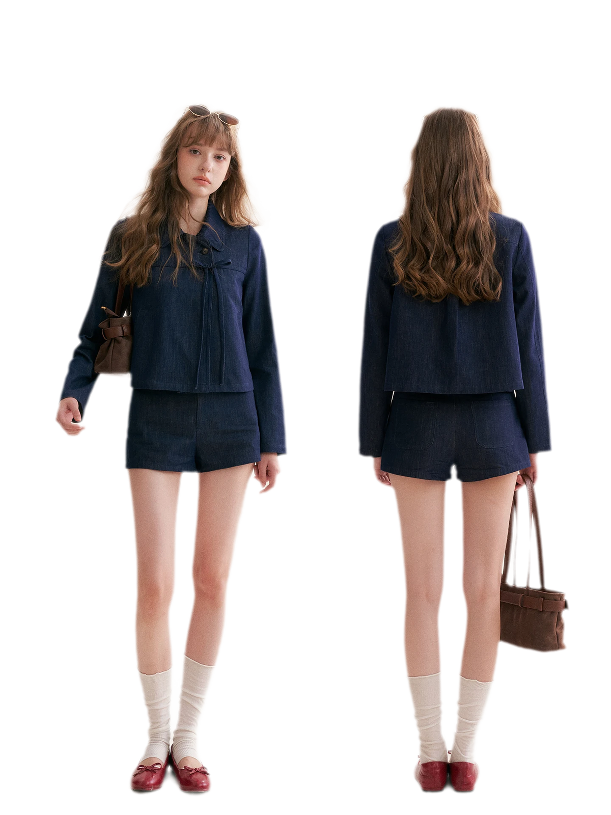 Lyocell Cotton Bow Denim Set