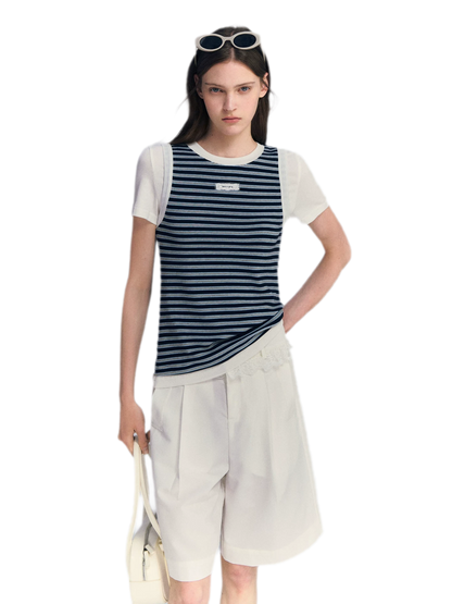 Faux Two-Piece Tee