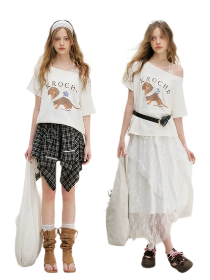 Handpainted Dachshund Tee Cami