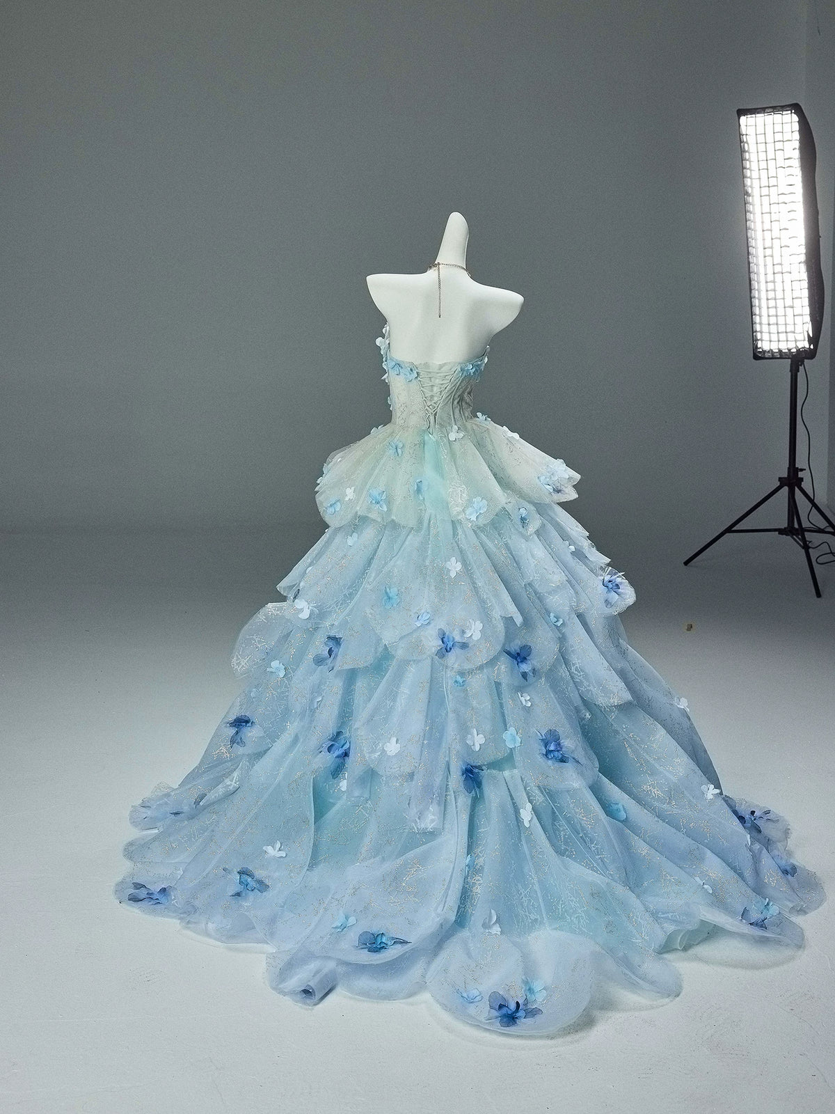 Gradient Sequin Ball Gown