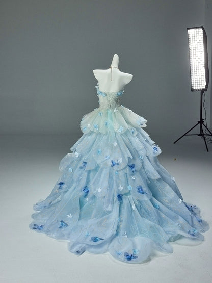 Gradient Sequin Ball Gown