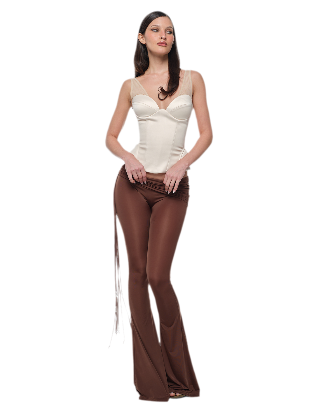 Structured Mesh Corset Bustier