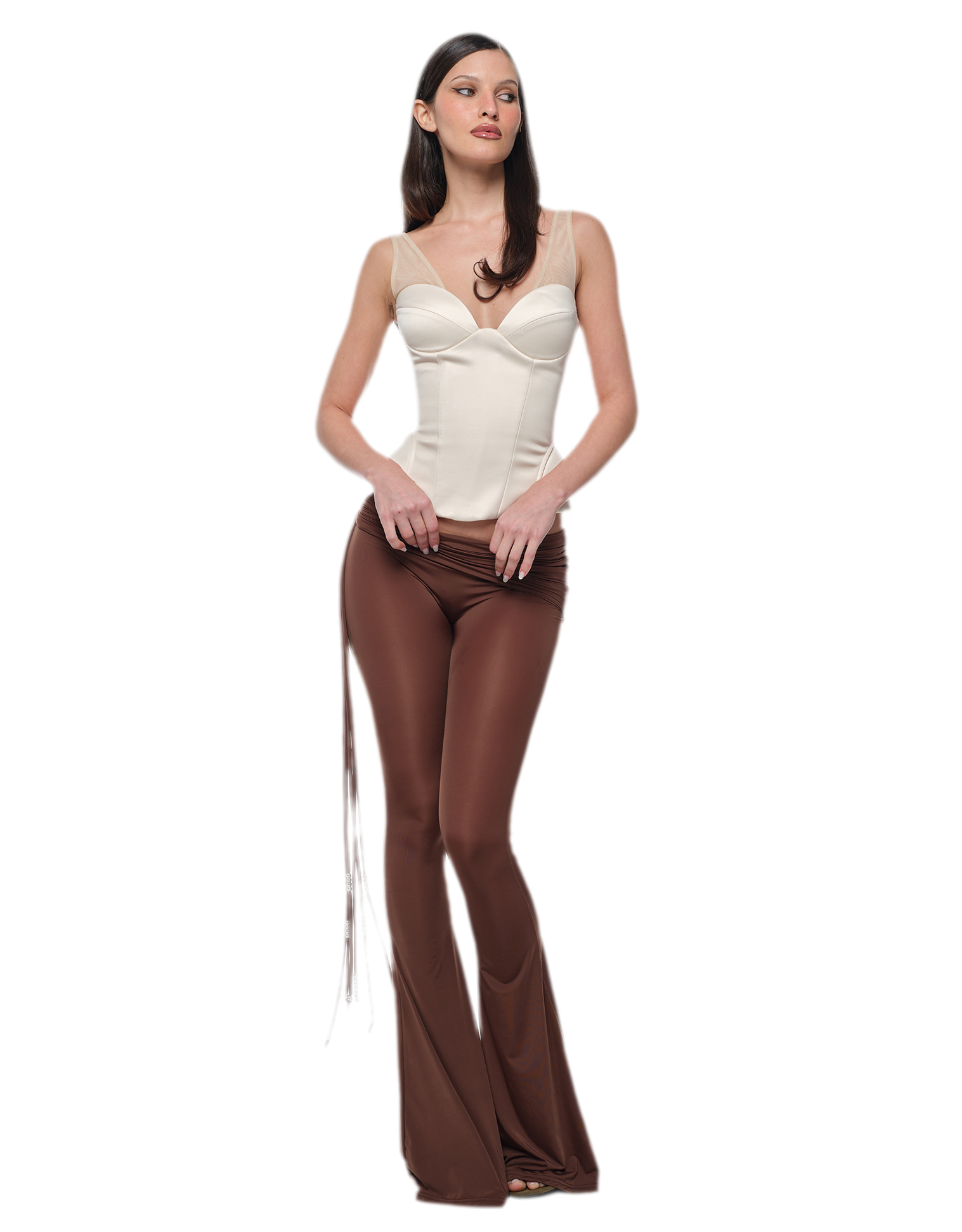 Structured Mesh Corset Bustier