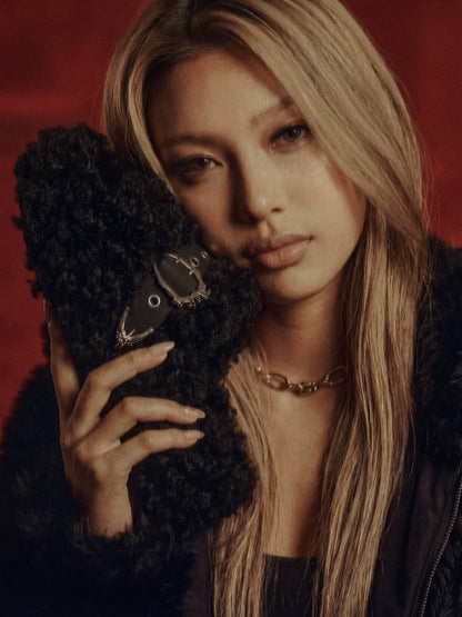 Teddy Fur Platform Mules