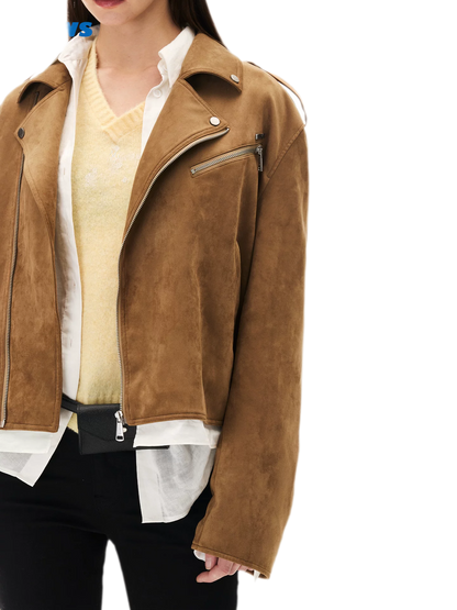 Suede Velvet Relaxed Jacket