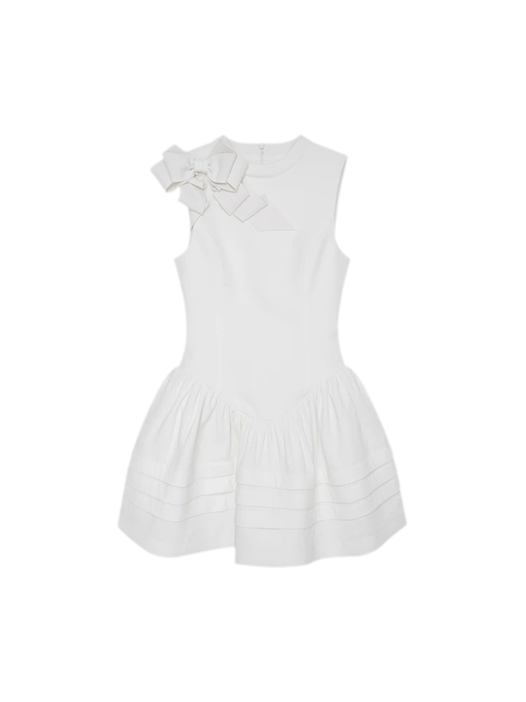 Elegant Summer Dress with Side Bow Detail