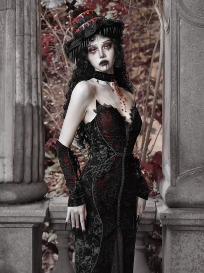 Velvet Gothic Mermaid Dress