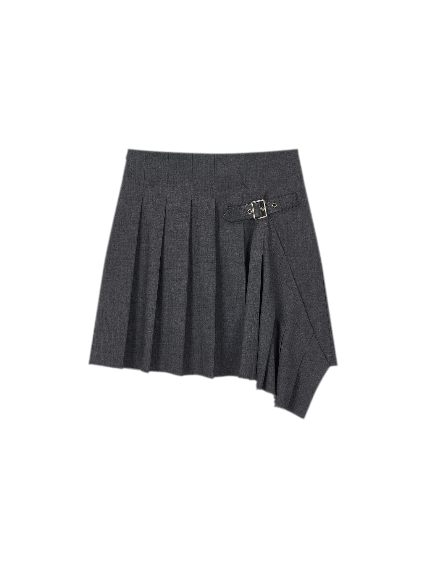 Asymmetric Pleated Strap Skirt