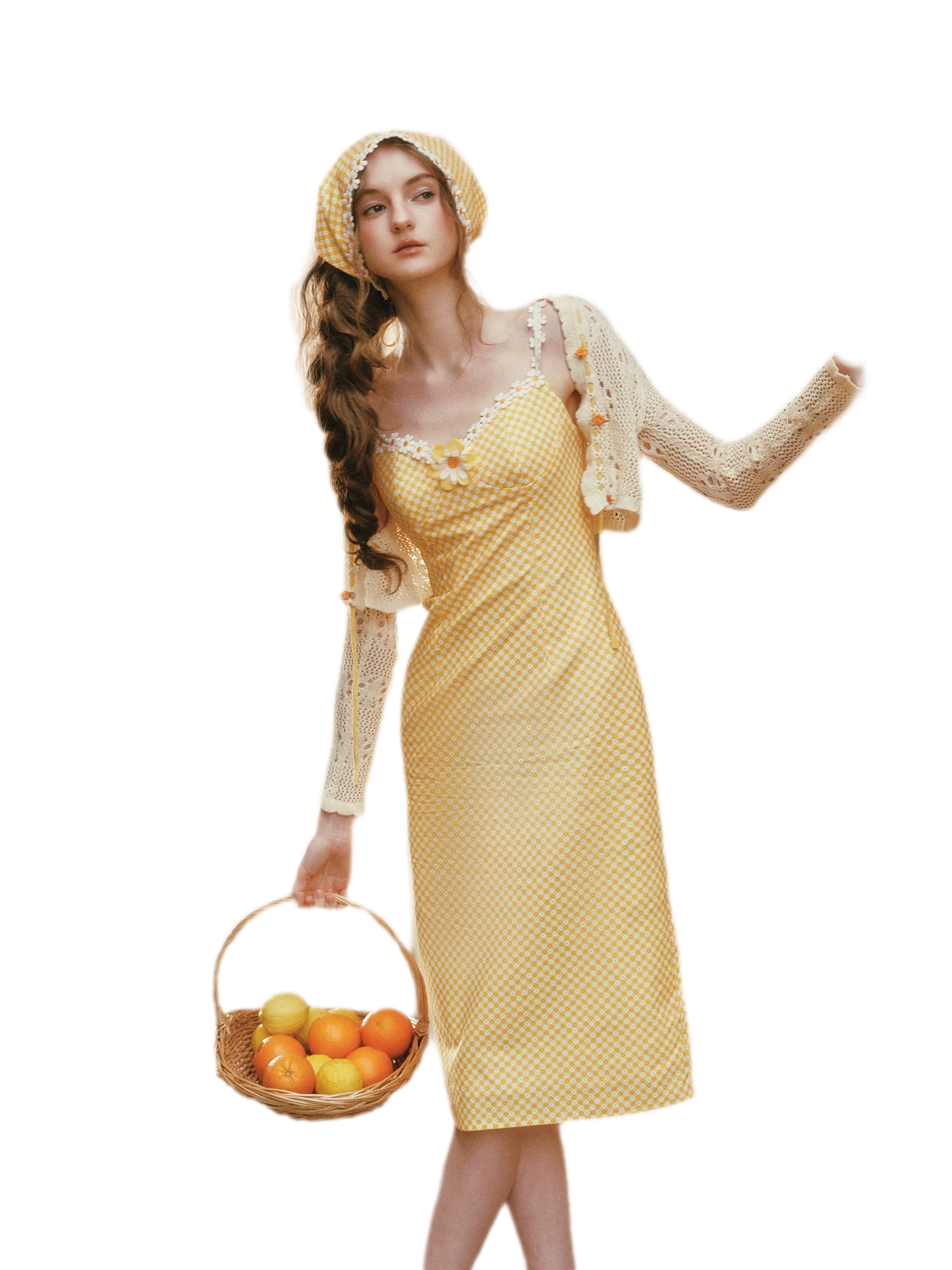 Daisy Gingham Midi Dress