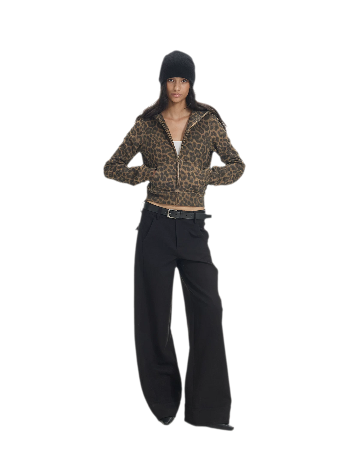 Low-Waist Wide-Leg Suit Trousers