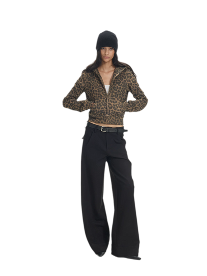 Low-Waist Wide-Leg Suit Trousers