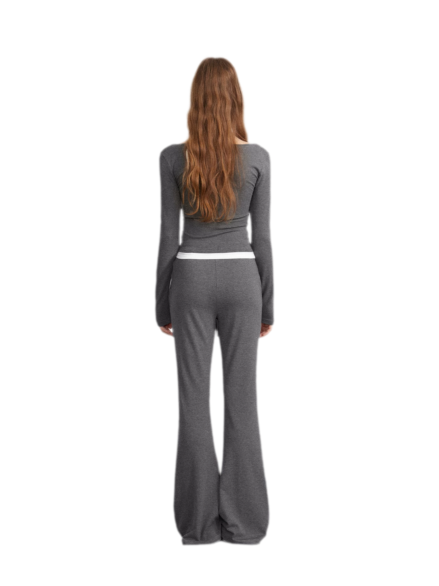 Contrast Tie Layered Pants Set