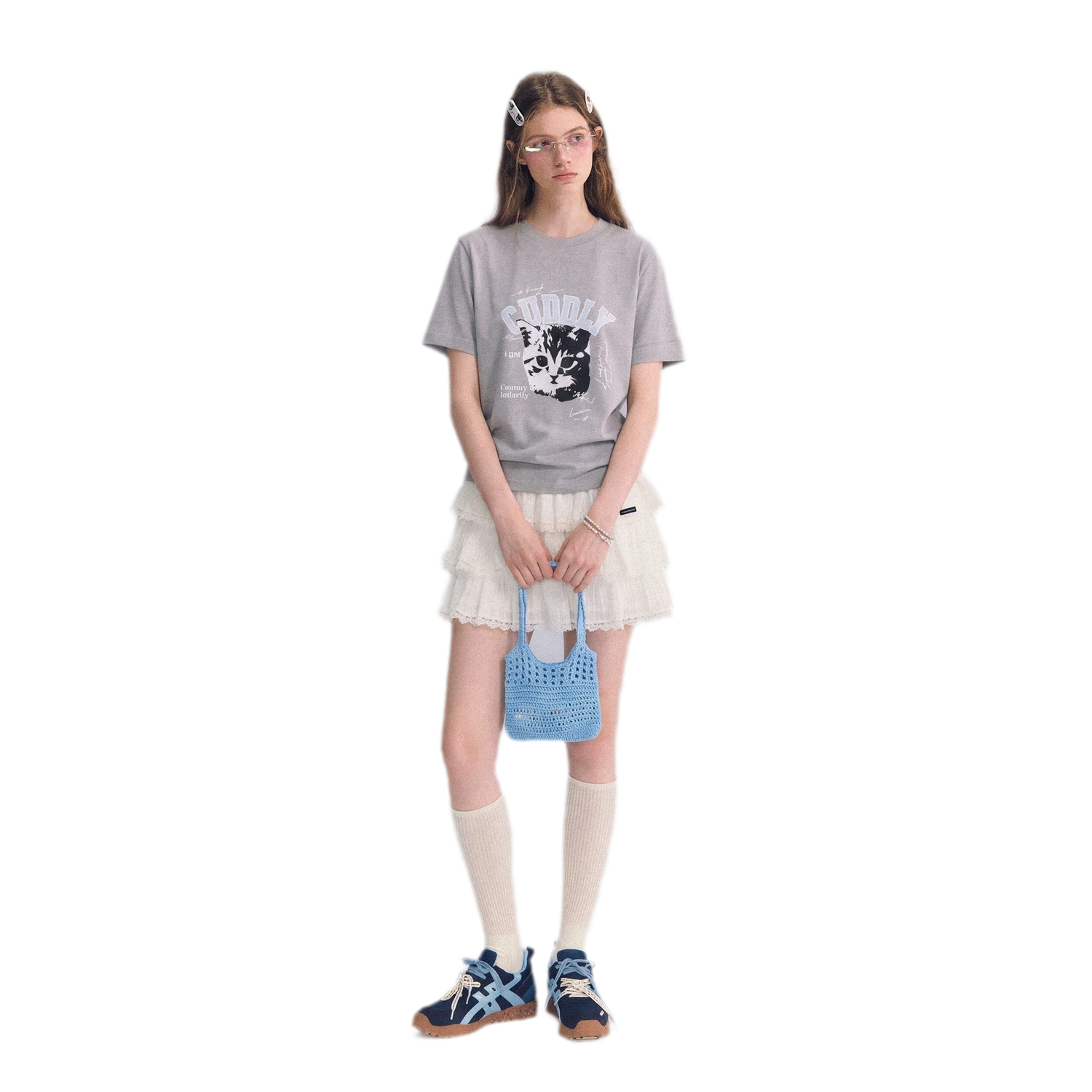 Cat Print Relaxed T-Shirt