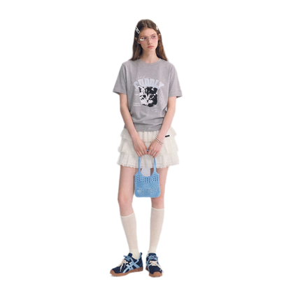 Cat Print Relaxed T-Shirt