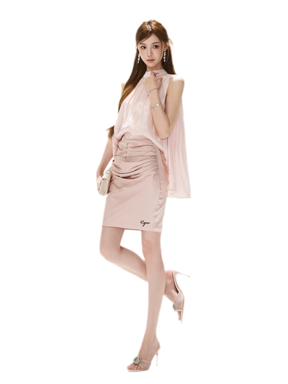 Pearl-Sheen Stand Collar Top