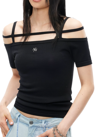 Cross-Strap Ice Feel Slim Tee
