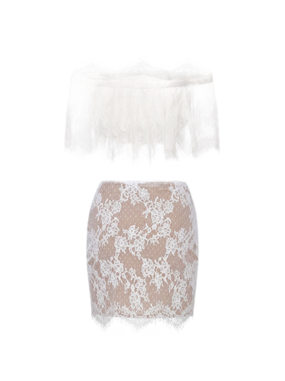 Lace Off-Shoulder Set