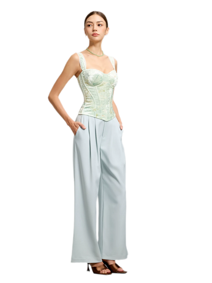 Jacquard Velvet Corset Cami