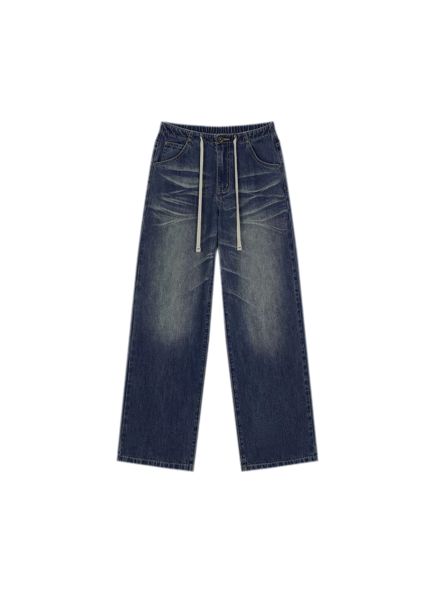 Vintage Wash Wide-Leg Jeans