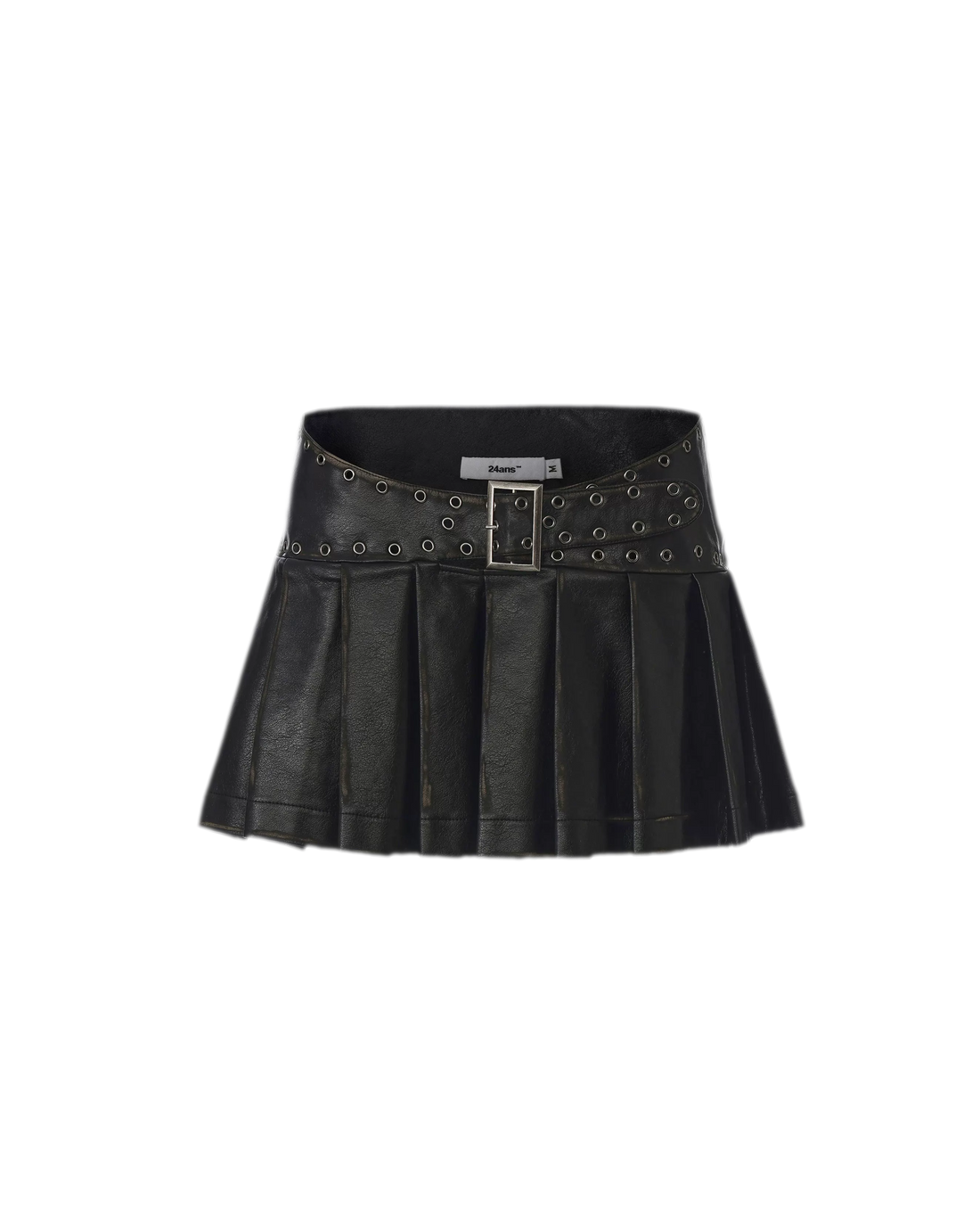 Washed PU Mini Skirt