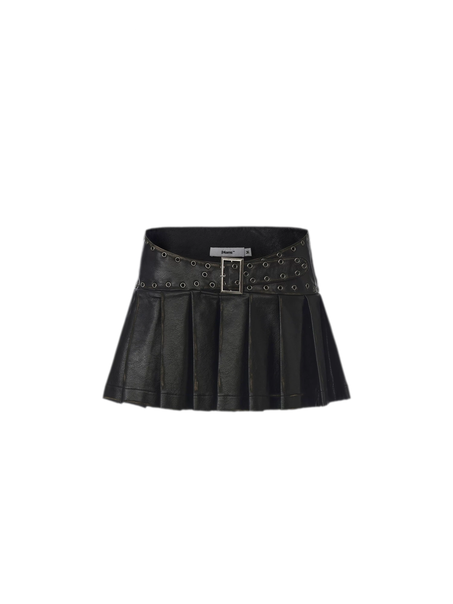 Washed PU Mini Skirt