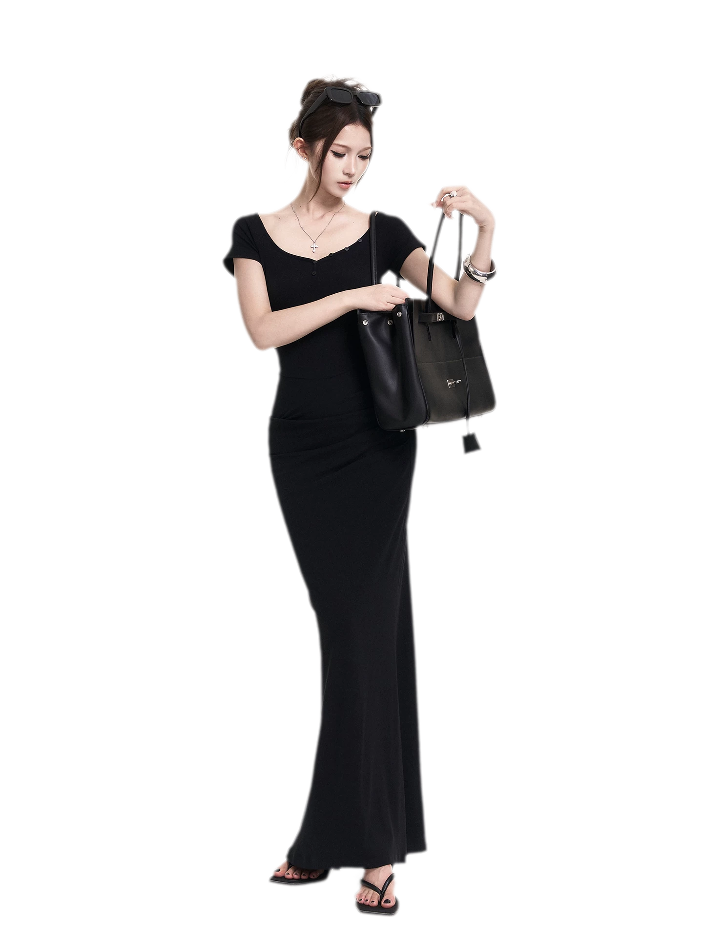 Sweetheart Ruched Maxi Dress