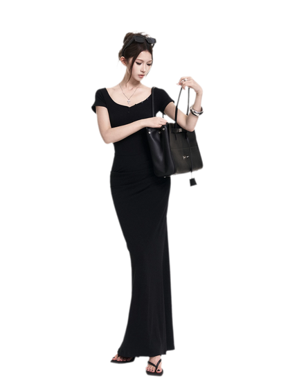 Sweetheart Ruched Maxi Dress
