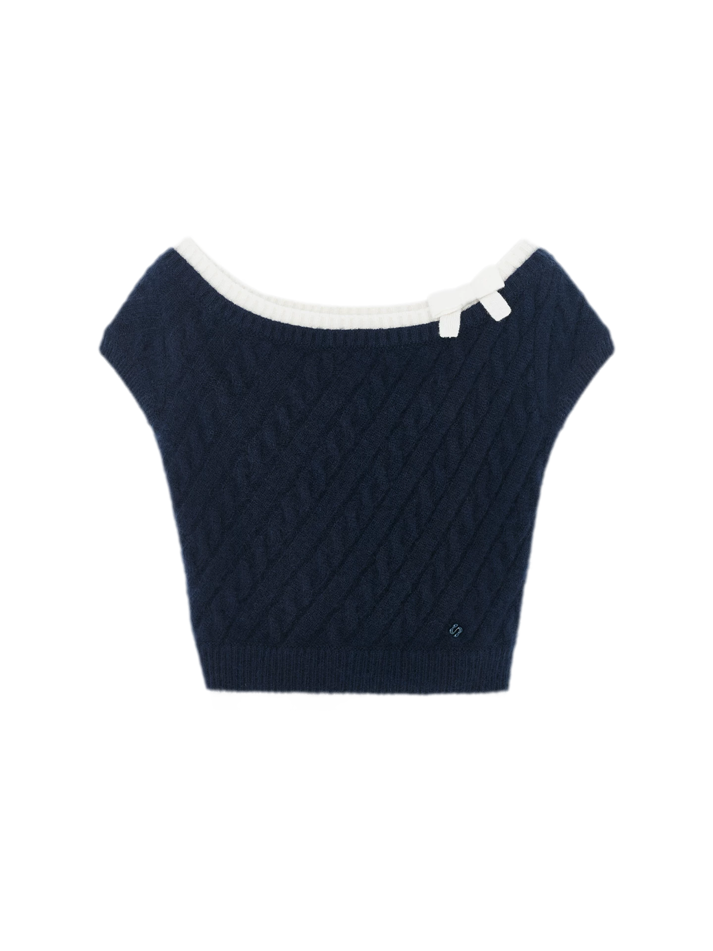 Cable Knit Off-Shoulder Top