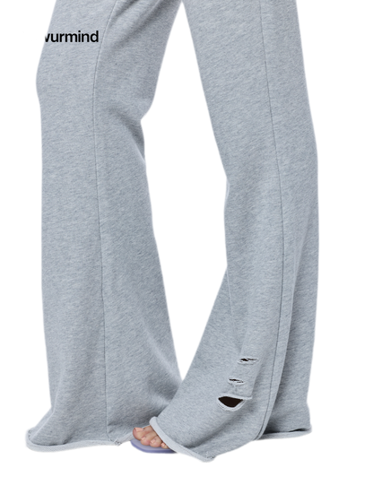 Distressed Flared Sweatpants