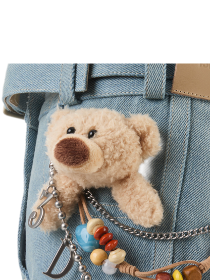 Denim Bear Platform Sandals