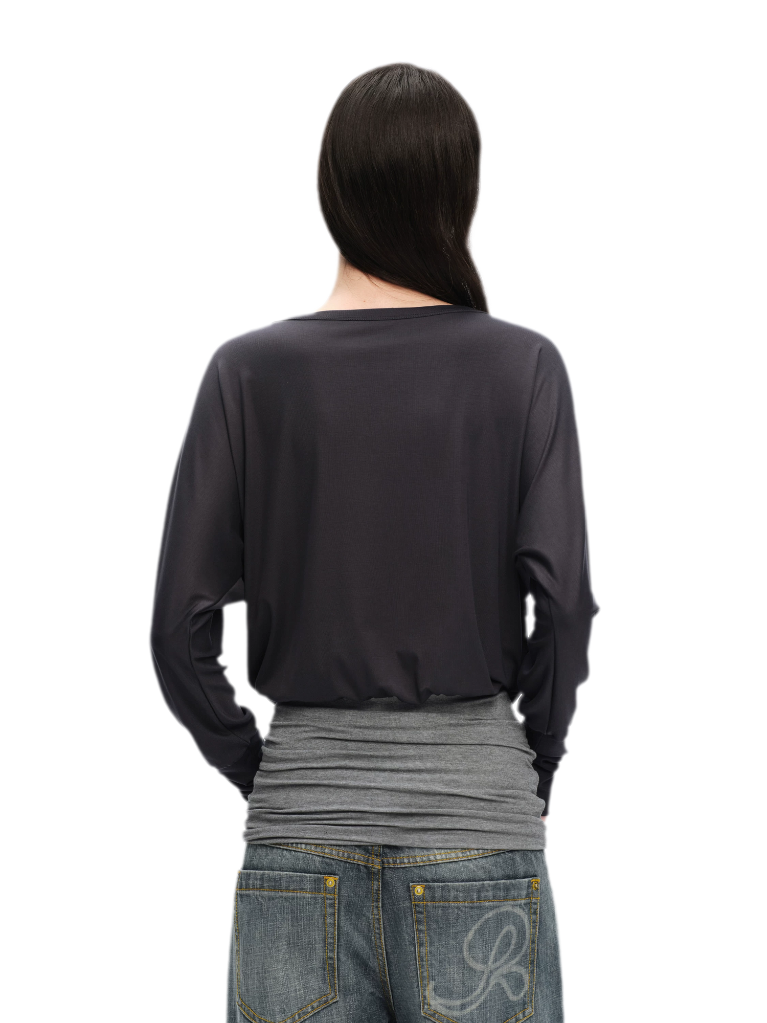 Lyocell Asymmetric Off-Shoulder Top