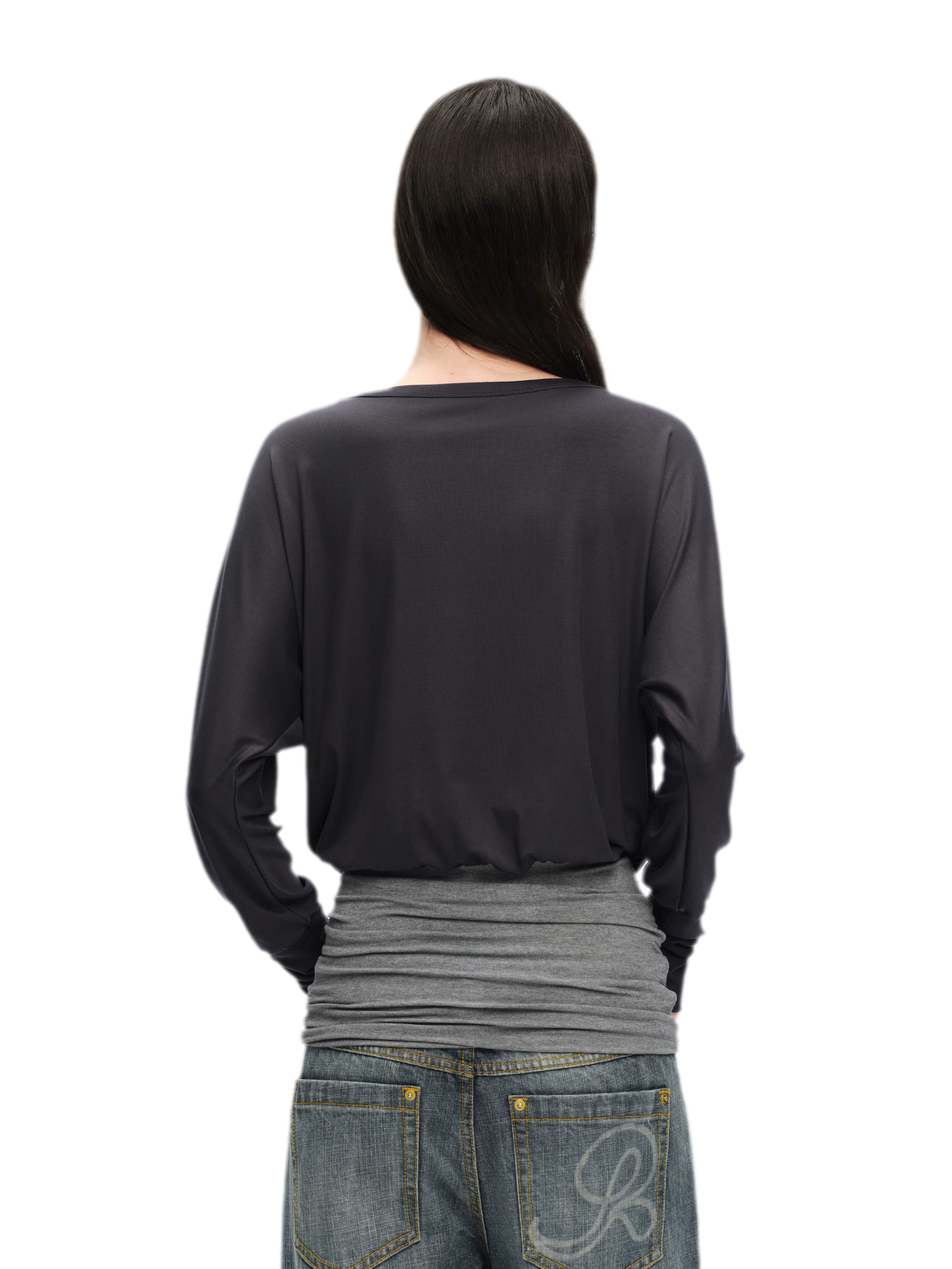 Lyocell Asymmetric Off-Shoulder Top