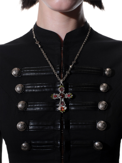 Collana con pendente a croce barocca vintage