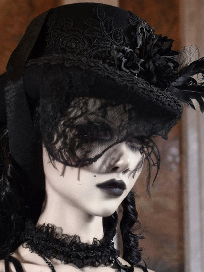 Gothic Ribbon Duchess Wool Hat