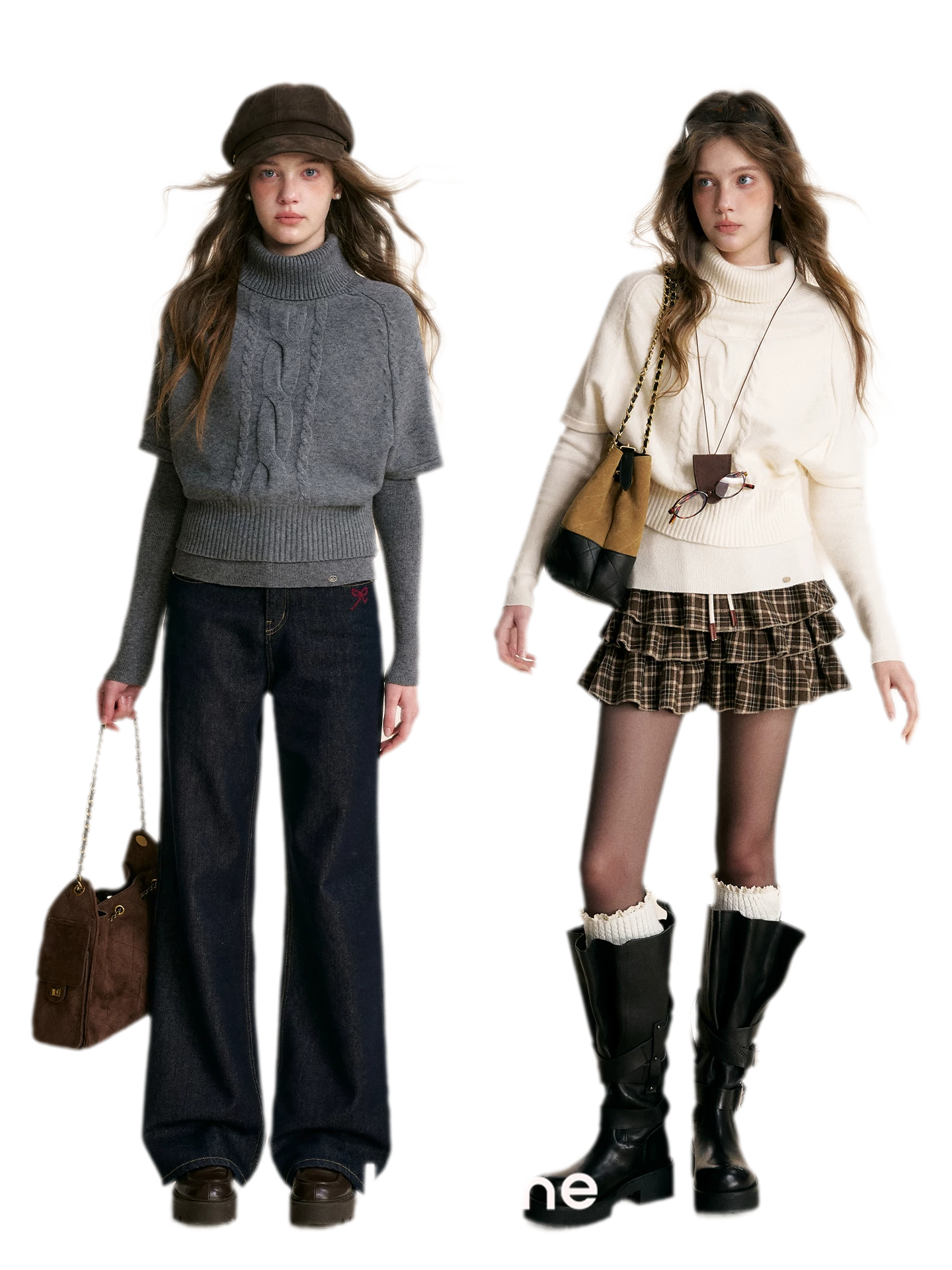 Cable Knit Two-Piece Sweater