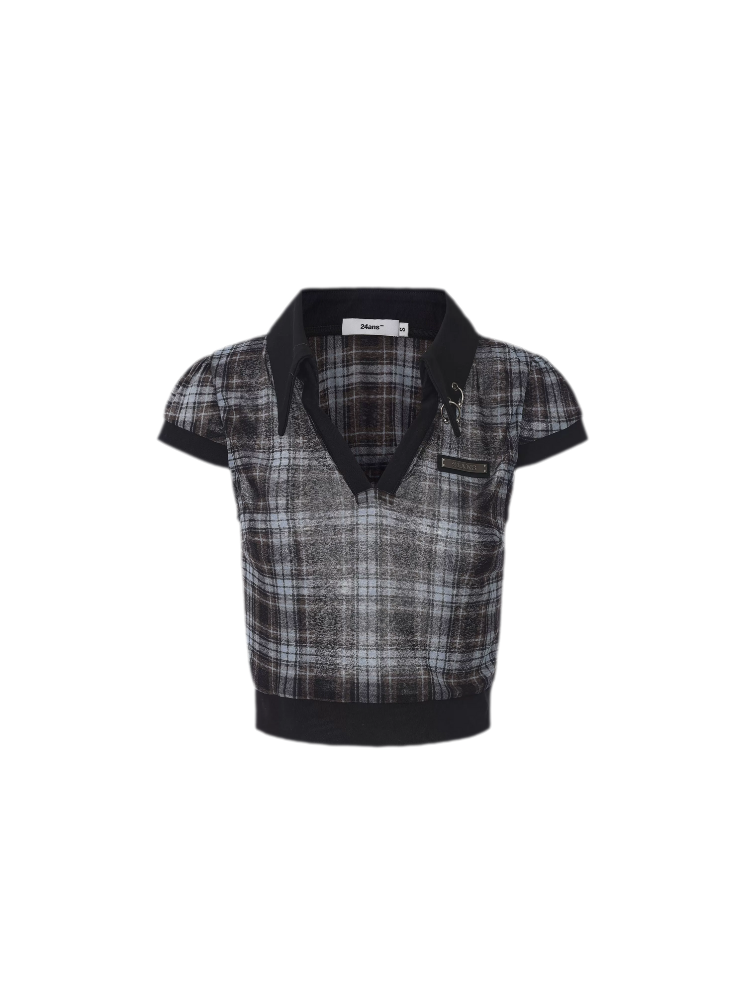 Distressed Plaid Tee