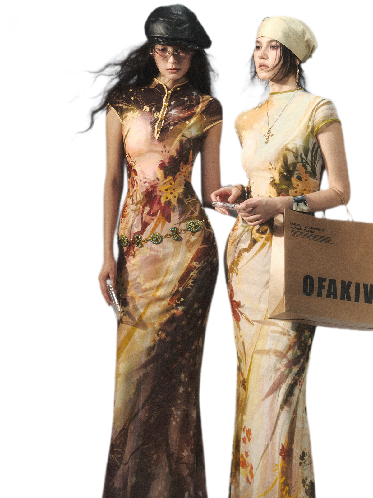 Reversible Fishtail Qipao Dress