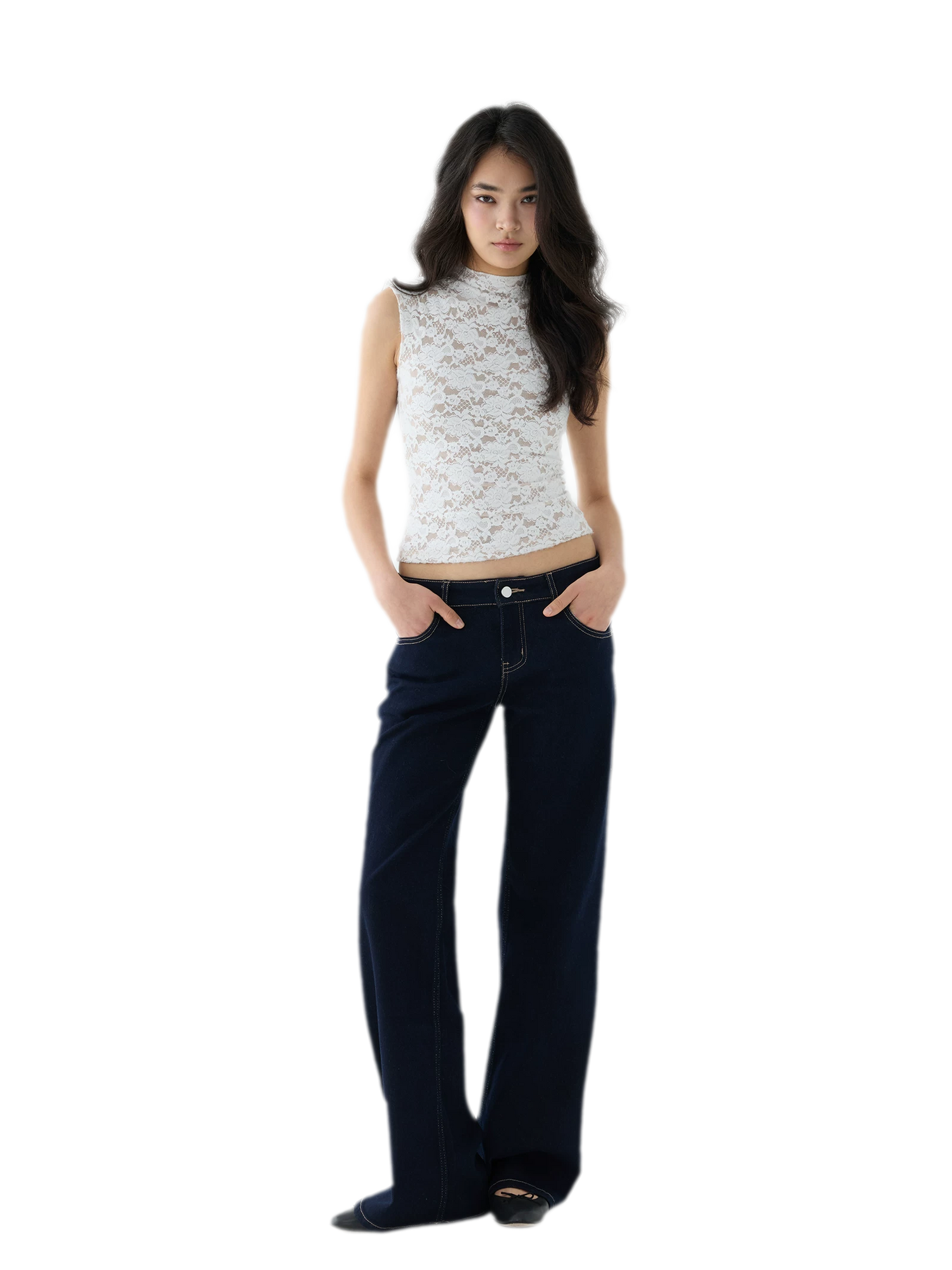 Stretch Lace Cropped Camisole