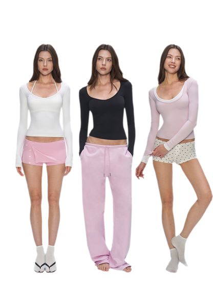 Bare-Feel V-Neck Top