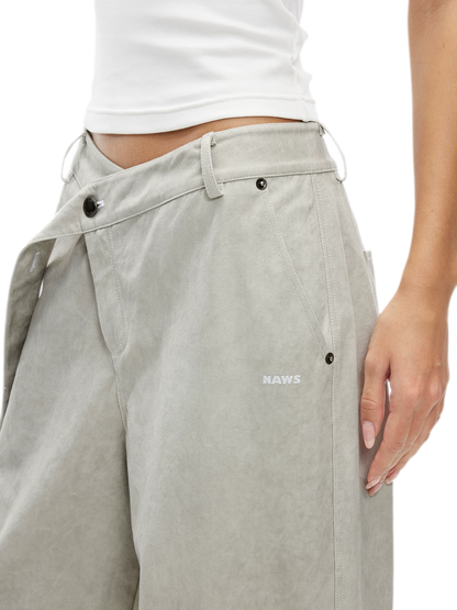 Wheat Ear Wide-Leg Casual Pants