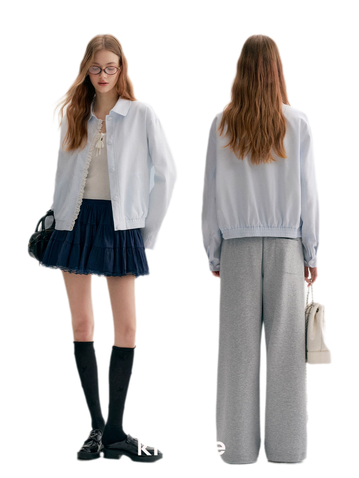 Ramie Cotton Lace-Trimmed Jacket