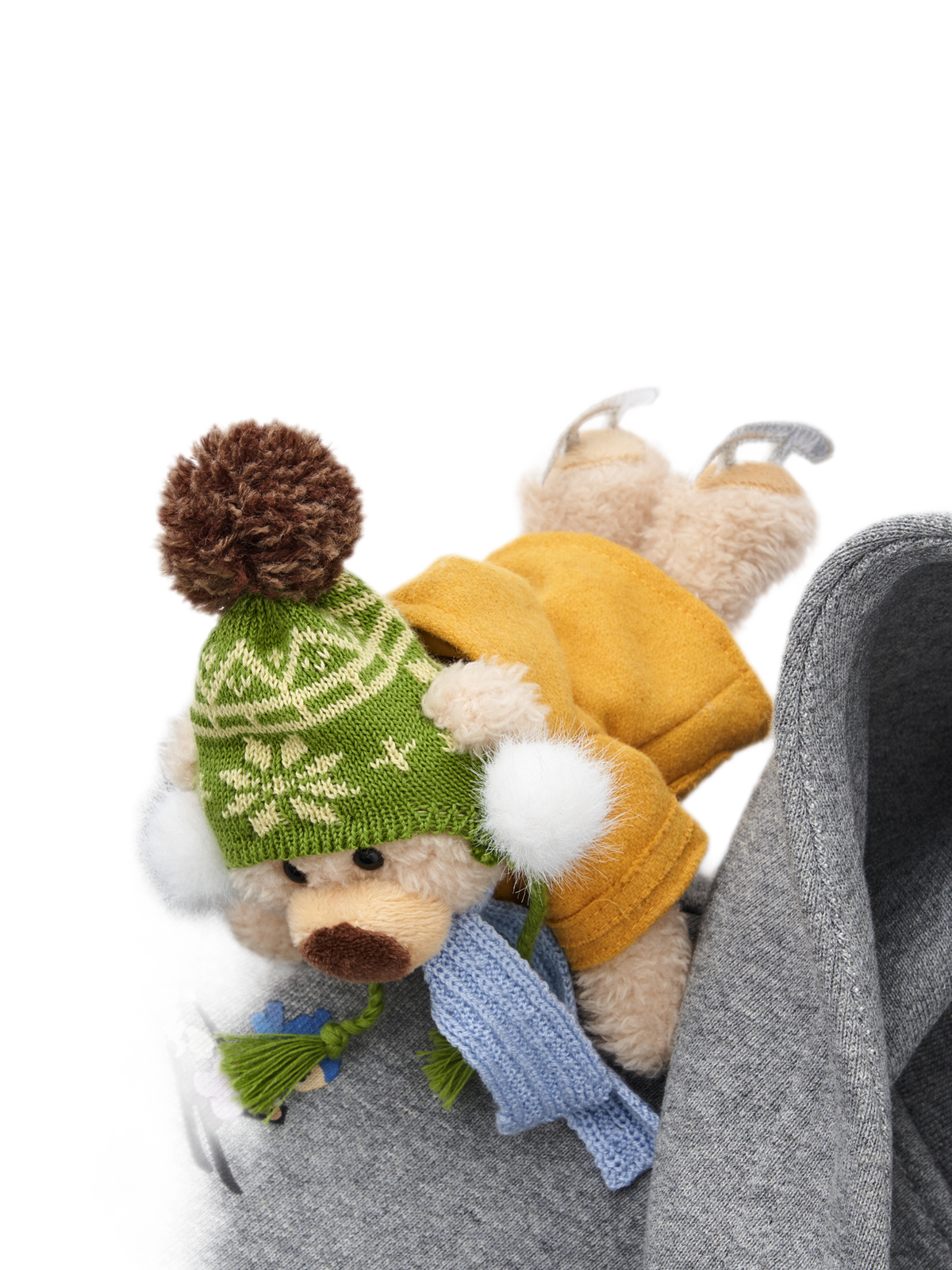 Snow Bear Printed Hooded Sweatshirt