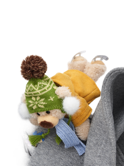 Snow Bear Printed Hooded Sweatshirt